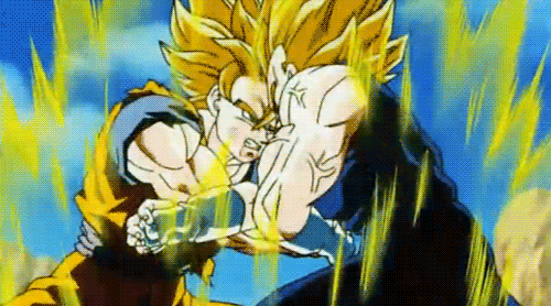 anime dbz headbutt dragonball animated  gif