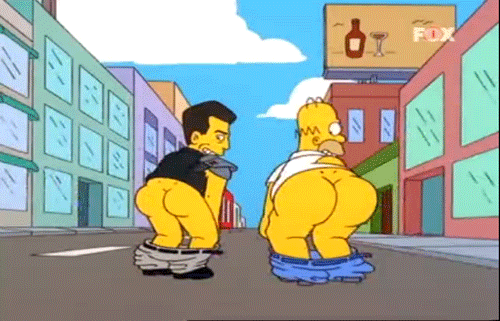 Naked Homer Simpson Find Share On Giphy Hot Sex Picture