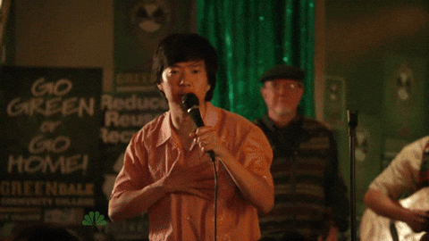 community ben chang attitude mic drop animated GIF