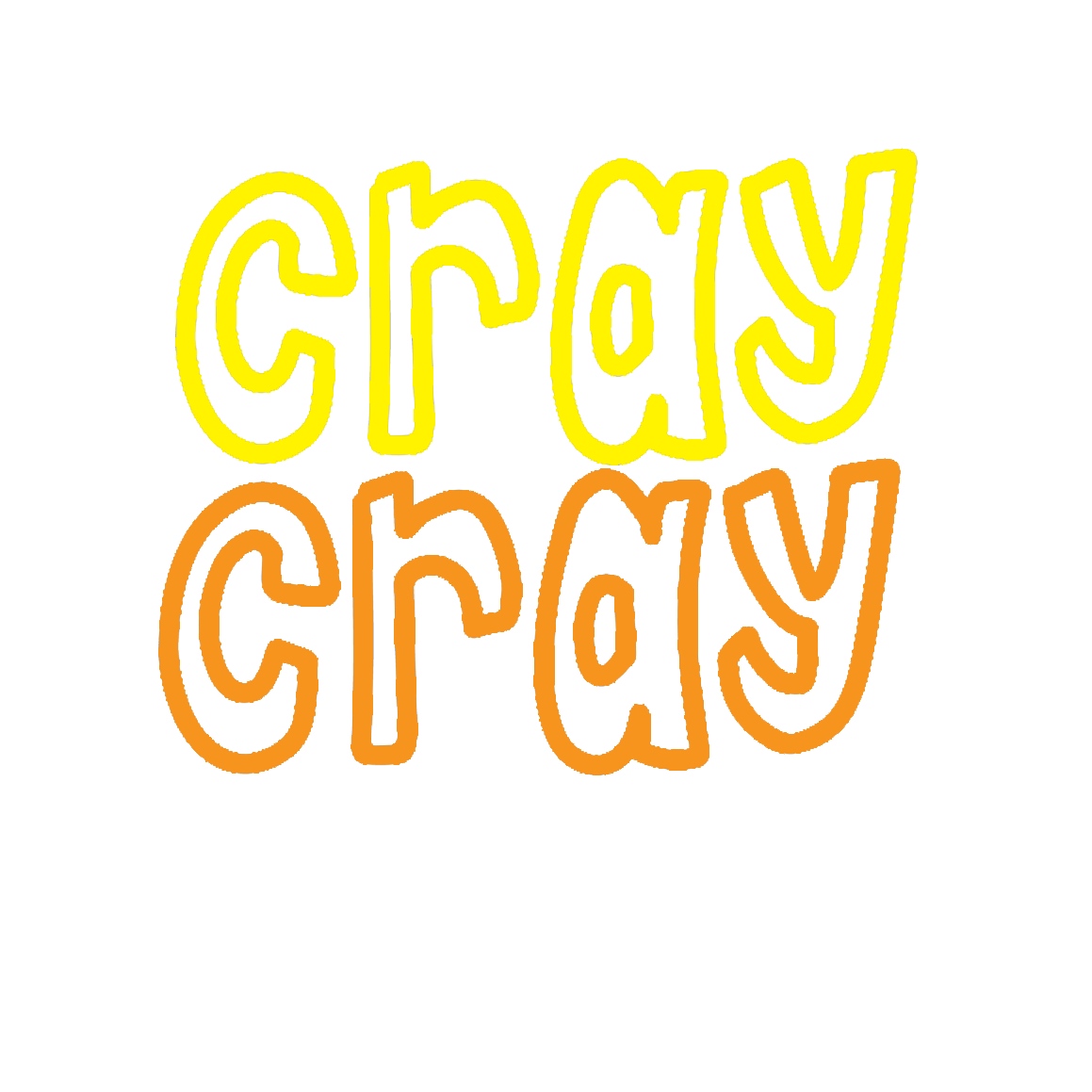 cray cray wow sticker
