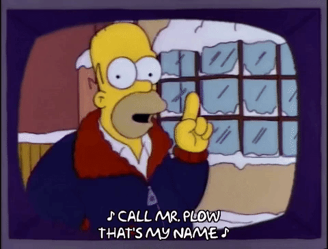 The Simpsons Call Mr Plow Thats My Name That Name Again Is Mr Plow GIF - Find & Share on GIPHY
