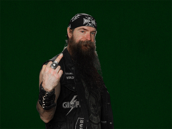 rock n roll middle finger gif by zakk wylde
