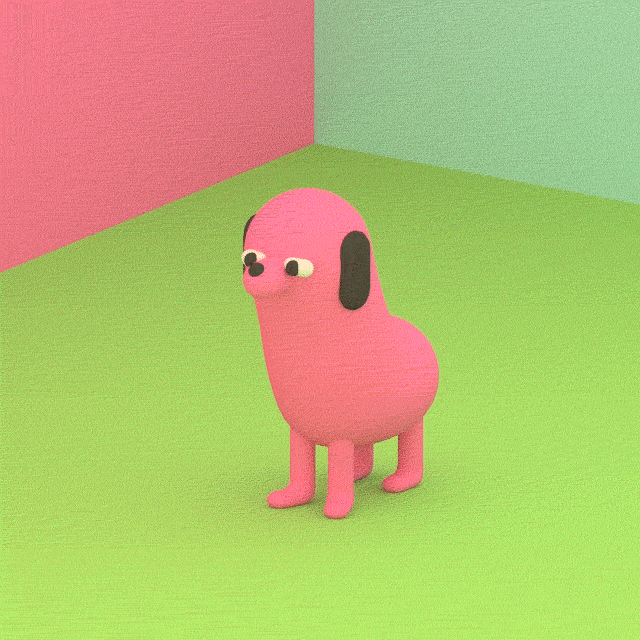 shortener shorten dog morph gif by julian glander dimensions: