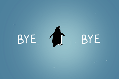 this gif by giphy studios originals has everything: goodbye
