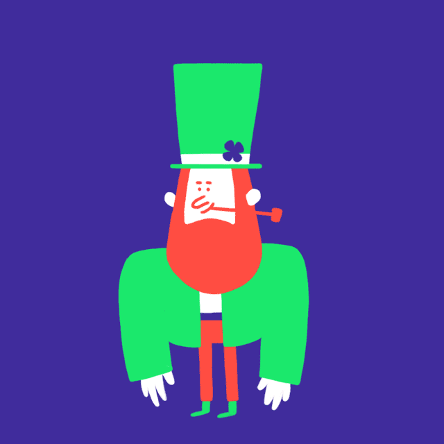 this gif by greg gunn has everything: animation, beer, beard!