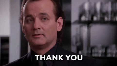Bill Murray Thank You GIF - Find & Share on GIPHY
