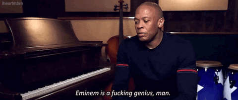 ... dr dre rap god stans fuckin genius damn right he is animated GIF