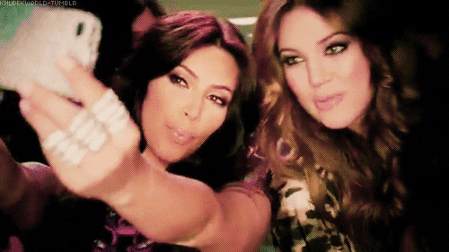 Kim and Khloe Kardashian GIF
