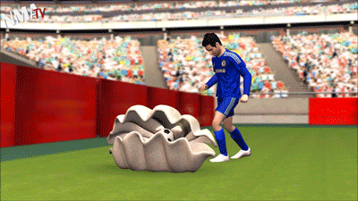 this gif has everything: football, soccer, kick, chelsea!