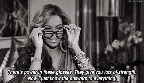 Beyonce nerd glasses