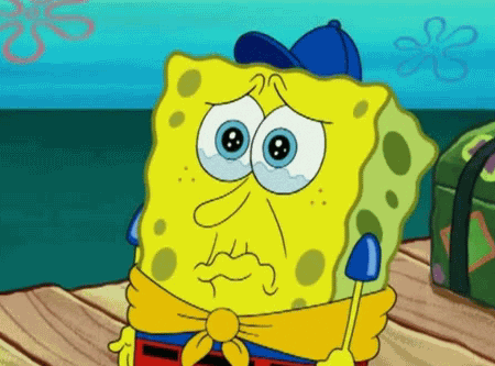 sad crying spongebob squarepants animated GIF