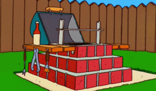simpsons barbeque pit fail