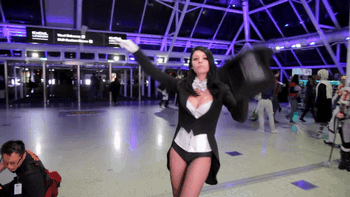 girls cosplay girl sneaky zebra cosplay hottie animated  gif