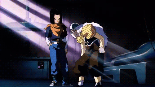 this gif has everything: anime, dbz, dragon ball z, android 18!