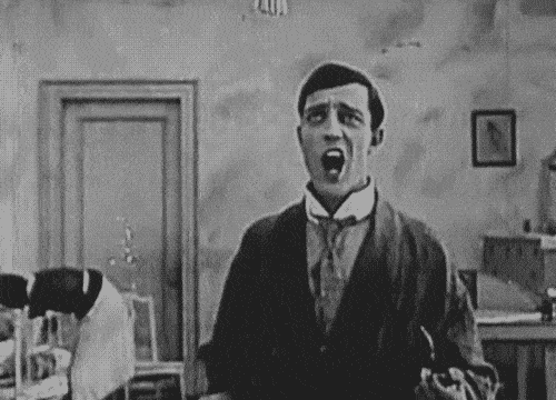 Buster Keaton The End animated GIF