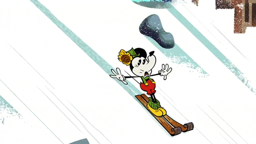 Mickey Mouse Skiing GIF - Find & Share on GIPHY