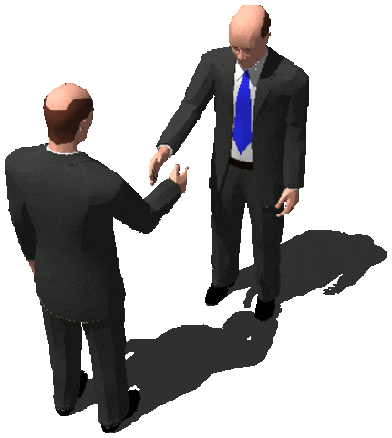 ... business thank you shaking handshake bald agreeing animated Sticker