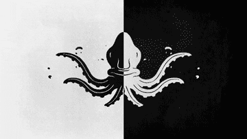 black and white animated GIF 