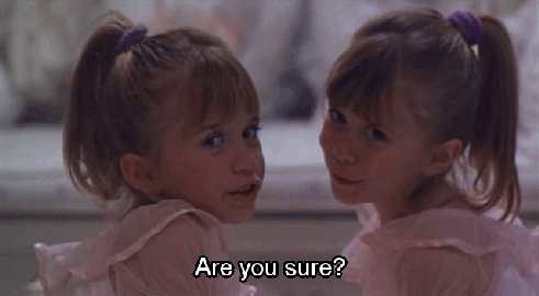 this gif has everything: twins, ashley olsen, mary kate olsen