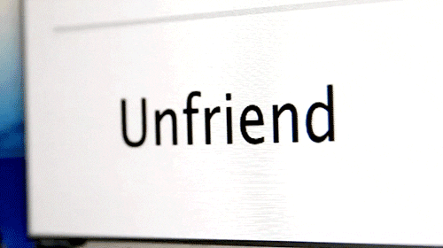 Unfriend button from Facebook