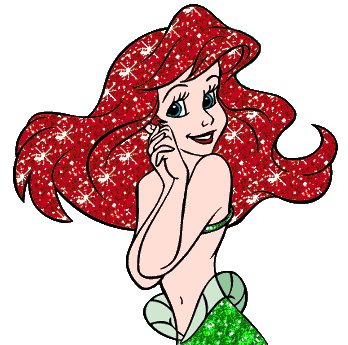 transparent movie disney animatedtext red glitter ariel little