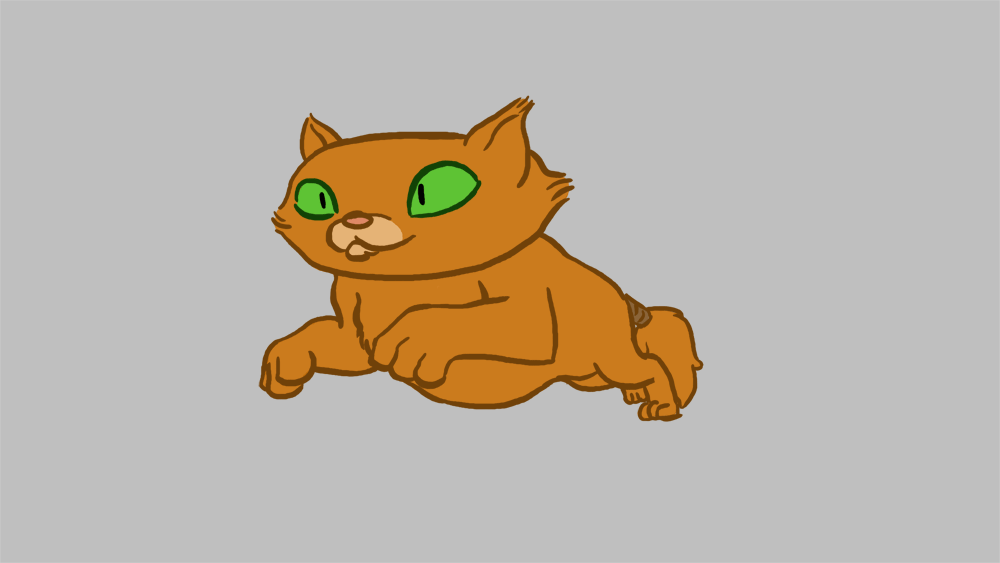 cat run animation gif