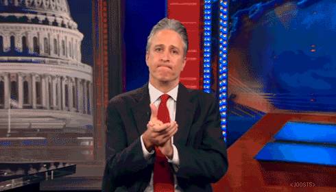 Daily Show Slow Clap animated GIF