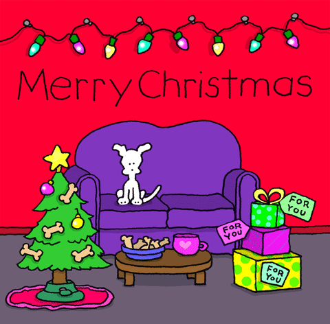 shorten merry christmas gif by chippy the dog dimensions: 480x