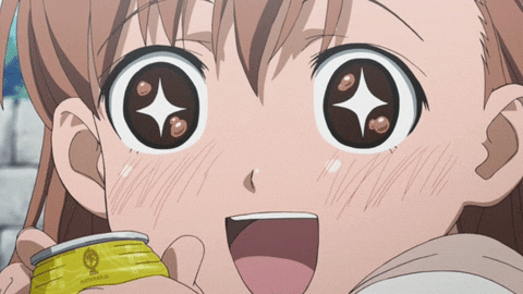 anime excited toaru majutsu no index biribiri animated GIF