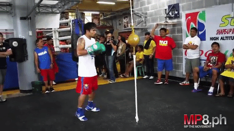 Manny Pacquiao training