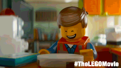 ... laughing chris pratt lego the lego movie lego movie emmet animated GIF