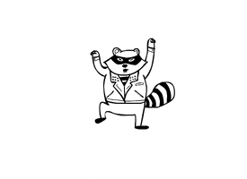 cartoons & comics animation dancing dance illustration party drawing rock roll sketch draw partying raccoon rock n roll alexander lansang lansang alexander leather jacket