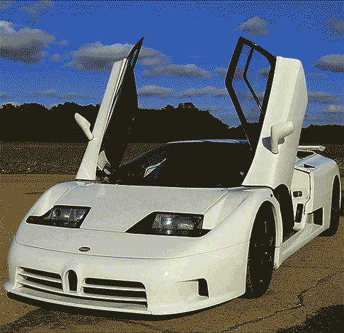 car cars sports car luxury car bugatti eb110 ss animated GIF