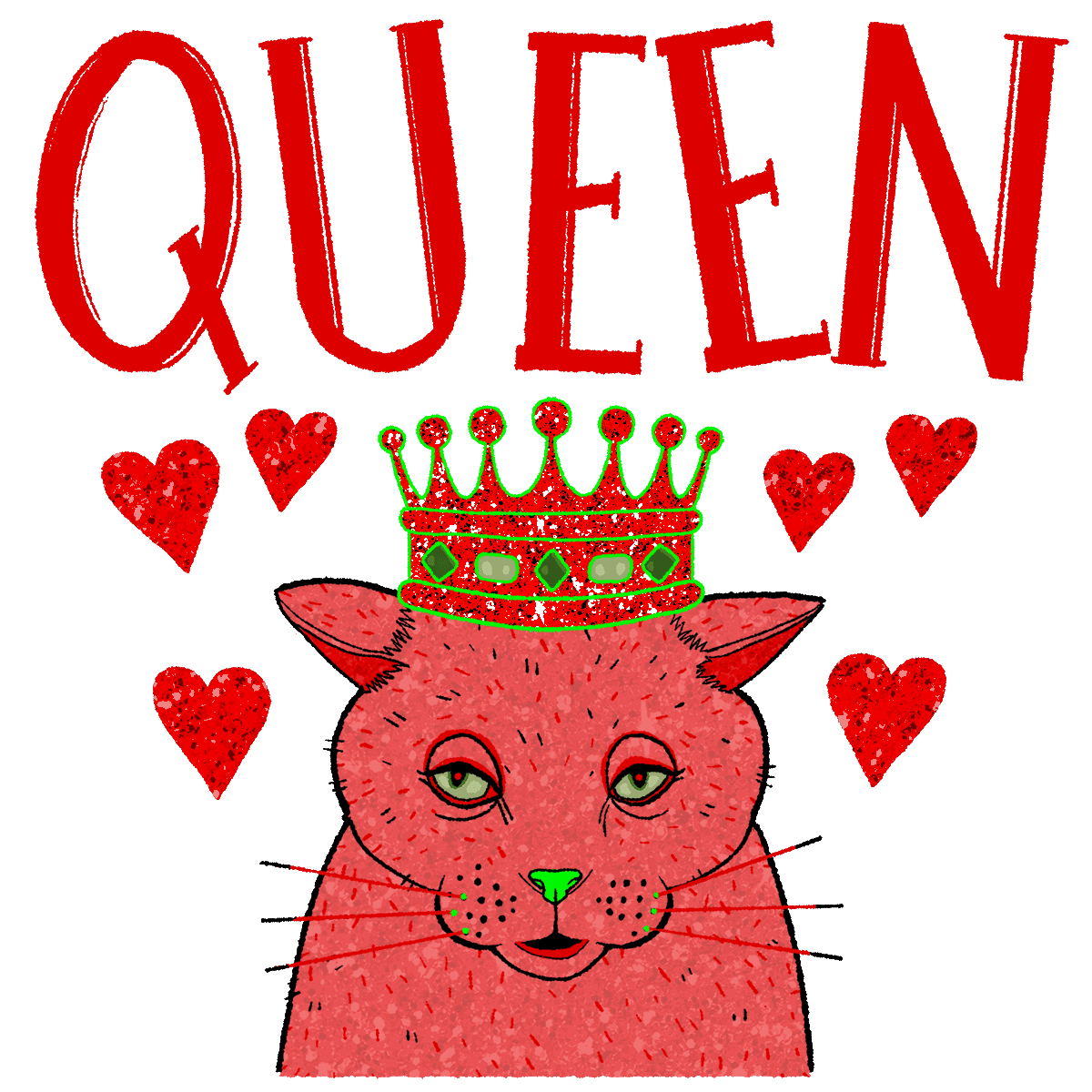 female digital art sticker by rebecca hendin