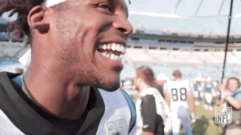 Happy Cam Newton By Carolina Panthers Find Share On Giphy