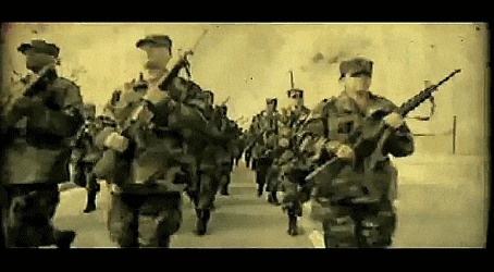 ... & design army military soldiers iraq marching iraq war animated GIF
