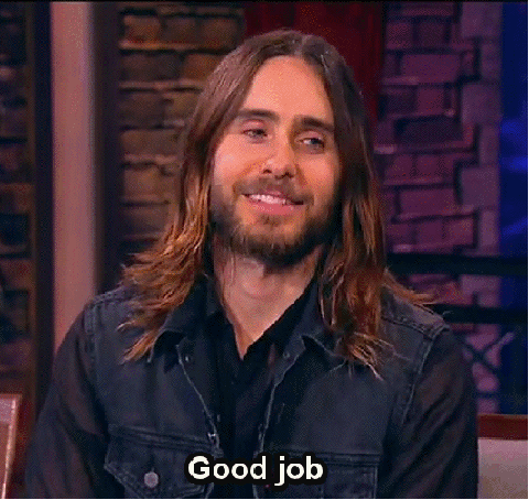 this gif has everything: celebrities, nice, thumbs up, jared