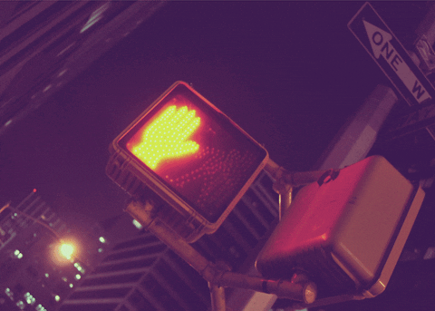 traffic signal don't walk GIF