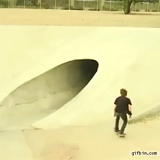 cool skateboard trick whoa pipe animated GIF