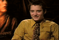 this gif has everything: celebrities, amused, elijah wood!