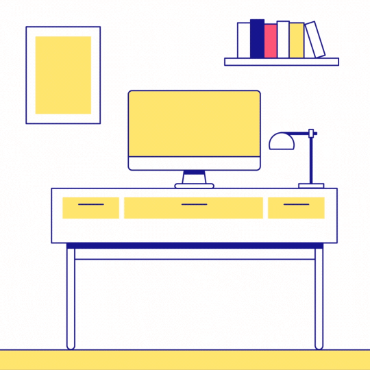 this gif by slanted studios has everything: animation, reaction