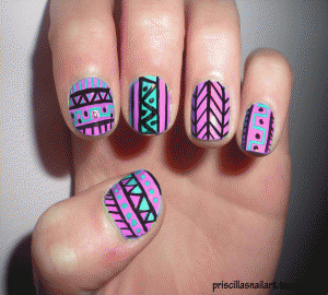 ... bright nails nail art nail nail designs priscillasnailart animated GIF