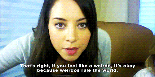 Woman talking about being a weirdo