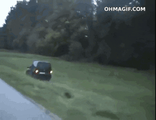 funny car transportation driving crash insane off-road animated GIF