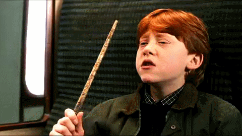 this gif has everything: ron weasley, harry potter!