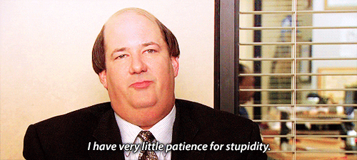 Kevin Malone patience for stupidity gif