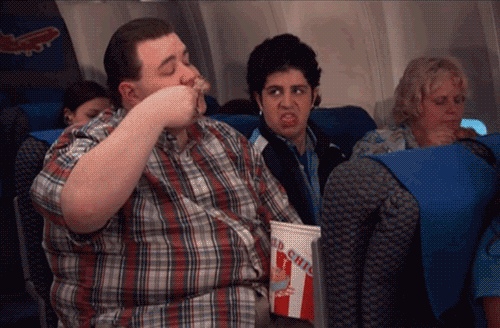 this gif has everything: funny, movie, food, boy!