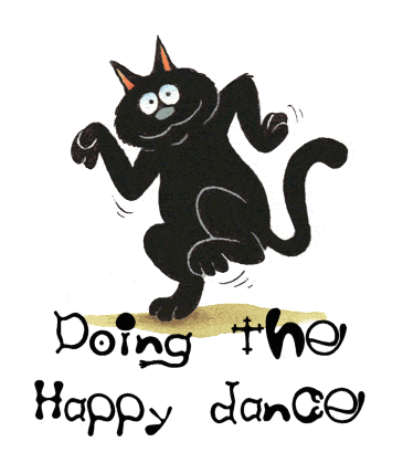 ... sweet happy dance happyness cat animation funny animation animated GIF