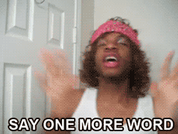 this gif has everything: bitch, clapping, problems!