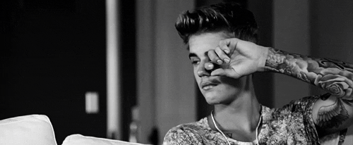 Justin Bieber crying